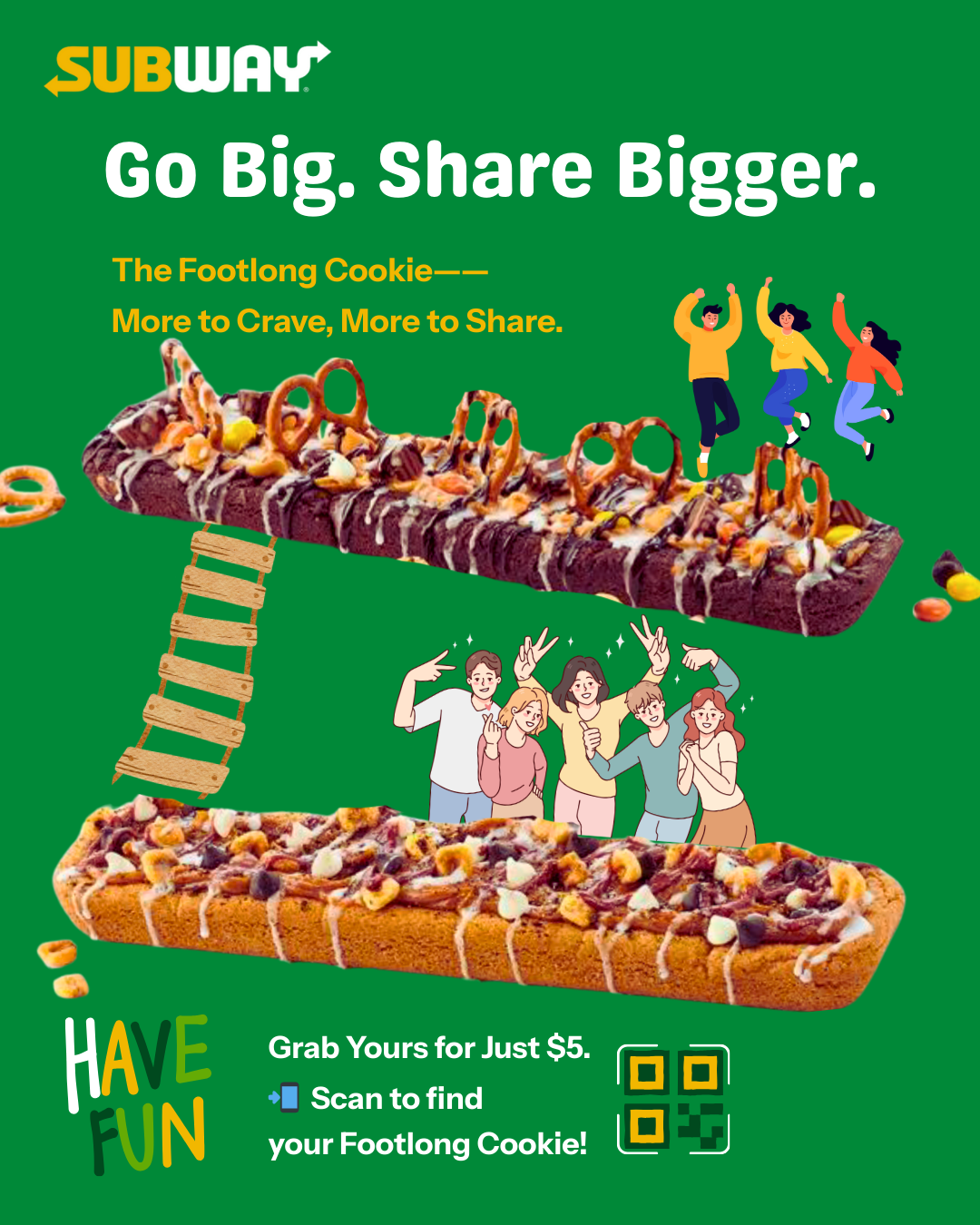 Footlong Cookie Bus Shelter Ad